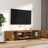 2-dijelni set TV ormarića LED boja dimljenog hrasta drveni | shoptok.hr