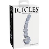Icicles No. 66 - ukrivljen, sferičen, steklen dildo (prosojen) | Shoptok.si