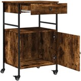vidaXL Kuhinjska kolica boja hrasta 56x43x89 5 cm konstruirano drvo | shoptok.hr
