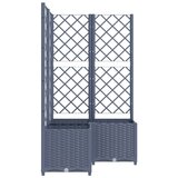  Sadilica s rešetkom tamnosiva 80 x 80 x 136 cm pp | shoptok.hr