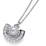 Oliver Weber ženski Cleo Crystal Lančić Sa Belim Swarovski Perla Priveskom | ePonuda.com