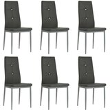  Jedilni stoli 6 kosov umetno usnje sive barve, (20948112) | Shoptok.si