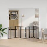  Vrata za pse 4 pcs Crna 80 x 80 cm Cinkani čelik | shoptok.hr