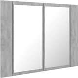 vidaXL LED kupaonski ormarić s ogledalom siva boja betona 60x12x45 cm | shoptok.hr