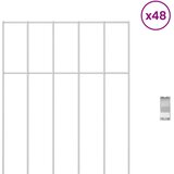 vrtne ograde 48 pcs Pocinčani čelik Srebrna | shoptok.hr