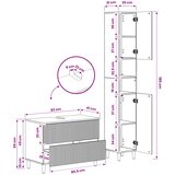  Set kupaonskih ormara od 2 dijela ARNHEM Bijela visokog sjaja | shoptok.hr