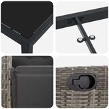  Set vrtne blagovaonice od 3 dijela Siva Poly Ratan | shoptok.hr