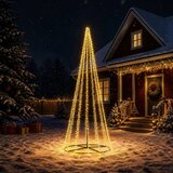  LED božićno drvce 385 cm 2460 LED lampica Topla bijela Čelik - 385 cm | shoptok.hr