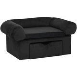 vidaXL Sofa za pse s ladicom crna 75 x 50 x 38 cm plišana | shoptok.hr