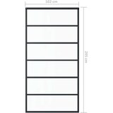  Drsna vrata ESG steklo in aluminij 102x205 cm črna, (20767249) | Shoptok.si