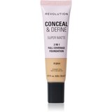 Makeup Revolution Conceal & Define matirajoči tekoči puder odtenek F7.2NW 23 ml Cene