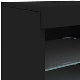 vidaXL Komoda z LED lučkami črna 123x37x67 cm | Shoptok.si