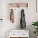 vidaXL Stenski obešalnik za plašče "SANDNES" bela 87x12x35 cm les bor | Shoptok.si