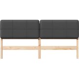  Tapecirani uzglavlje s uzglavljem Smeđa i tamno siva 180 cm | shoptok.hr