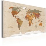  Slika - World Map: Beige Chic 90x60 | shoptok.hr