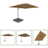  The Living Store Zunanji senčnik s prenosnim podstavkom taupe - Senčnik, (21742373) Cene