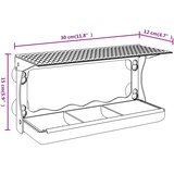  Prozorske hranilice za ptice 2 kom akrilne 30 x 12 x 15 cm | shoptok.hr