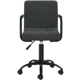  Okretna uredska stolica crna baršunasta | shoptok.hr