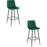 NADO hocker - temno zelen žamet / črne noge x 2, (22126075) | Shoptok.si