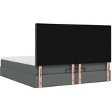 vidaXL Otomanski okvir kreveta s madracima tamnosivi 200x200cm tkanine | shoptok.hr