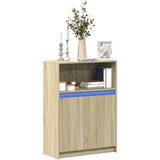 vidaXL Komoda z LED sonoma hrast 72x34x100 cm inženirski les | Shoptok.si