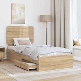  Okvir za krevet s uzglavljem Sonoma hrast 100 x 200 cm | shoptok.hr