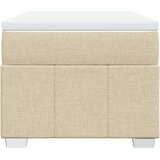 vidaXL Okvir kreveta s oprugama i madrac krem 80x200 cm od tkanine | shoptok.hr