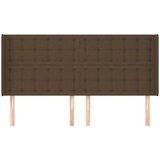  Uzglavlje s ušima tamnosmeđi 163x16x118/128 cm od tkanine | shoptok.hr