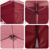  Rastezljivi šator za svadbe - šator za zabave Tamno crvena 575 x 288 x 245 cm | shoptok.hr