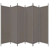 Sobna pregrada s 6 panela antracit 300x200 cm od tkanine | shoptok.hr