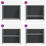  Povišena vrtna gredica Siva 100 x 30 x 82 cm WPC i aluminij | shoptok.hr