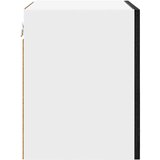 vidaXL Viseča omarica s polico Riga Črni hrast in bela 40 x 31 x 40 cm | Shoptok.si