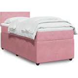 vidaXL Box spring krevet s madracem ružičasti 90x190 cm baršunasti | shoptok.hr