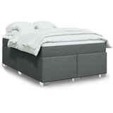 vidaXL Okvir kreveta s oprugama i madrac svjetlosivi 160x200cm tkanina | shoptok.hr