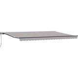  Skrovita tenda Svijetlo siva 500 × 350 cm Tkanina i Aluminij | shoptok.hr
