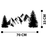 Opviq Zidna dekoracija Bor, 70x33 cm, 1,2 mm, Crna | Eponuda.ba