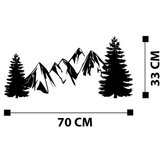 Opviq Zidna dekoracija Pıne, 70x33 cm, 1.2mm, Crna | Eponuda.com