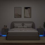 vidaXL Nočna omarica z LED lučkami 2 kosa betonsko siva inženirski les Cene