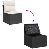 vidaXL 9-dijelni set vrtnih sofa s jastucima crni od poliratana | shoptok.hr