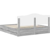  Krevetna konstrukcija Siva sonoma 200 x 200 cm Inženjersko Drvo | shoptok.hr
