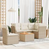 vidaXL 6-dijelni set vrtnih sofa s jastucima bež od poliratana | shoptok.hr