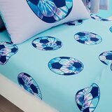 Catherine Lansfield Turkizna napenjalna enojna otroška rjuha 90x190 cm Tie Dye Football – | Shoptok.si