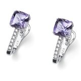  Ženske oliver weber baia violet 925ag mindjuše sa swarovski ljubičastim kristalom ( 62109 ) Cene