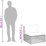  7-dijelni set vrtnih sofa od poliratana s jastucima crni | shoptok.hr