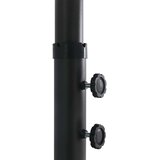 Vanjski suncobran s aluminijskim stupom 460 x 270 cm crni | shoptok.hr