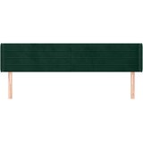  Uzglavlje s ušima tamnozeleno 163x16x78/88 cm baršunasto | shoptok.hr