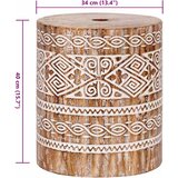  Baza za suncobran 23 kg Bijeli oprani Čvrsto drvo Cilindrični | shoptok.hr