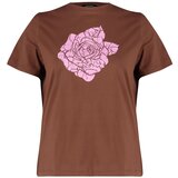 Trendyol Curve Plus Size T-Shirt - Brown - Regular fit Cene