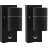 vidaXL Zunanje stenske svetilke 2 pcs Črna 6.5 x 10.5 x 16 cm, (5000008800) | Shoptok.si