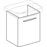 Geberit Selnova Ormarić za umivaonik sa jednim vratima beli sjaj 464 cm 500.178.01.1 | ePonuda.com